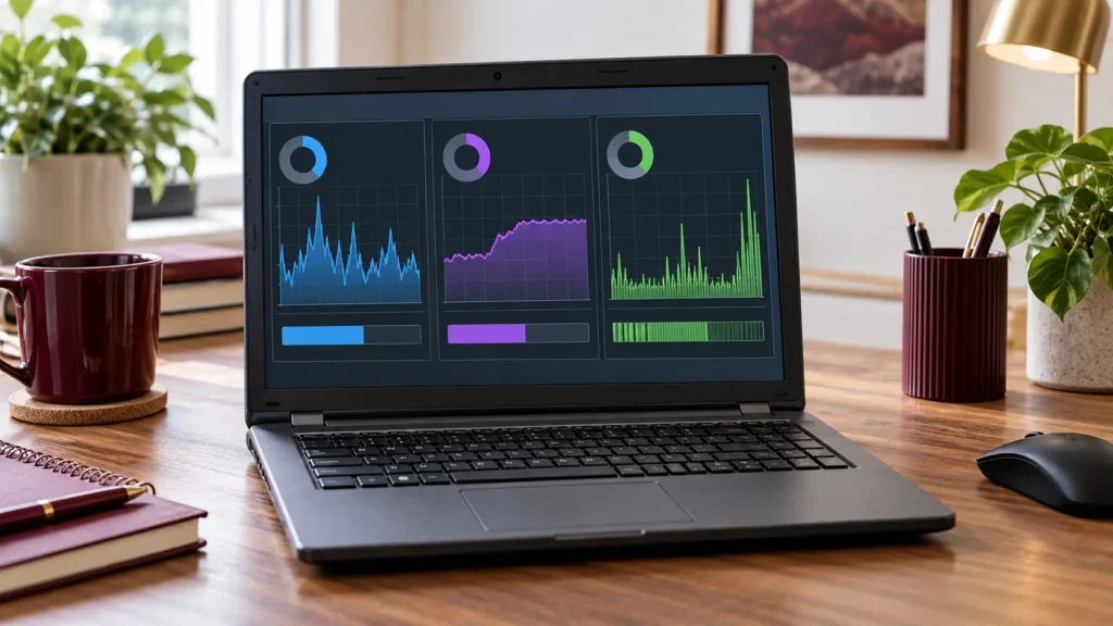 Checking CPU memory and disk usage on an old laptop